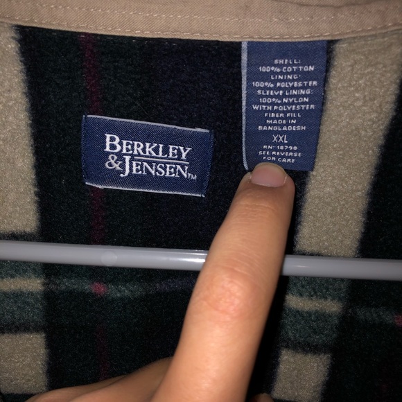 Berkley & Jensen Button-Down Jacket/Coat (Beige, XXL) - Picture 7 of 13